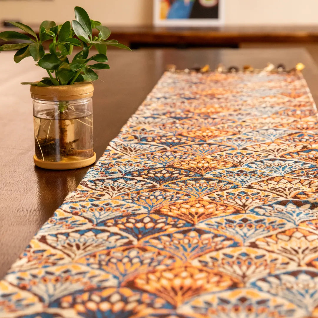 Peacock Royal Table Runner -- Delicors