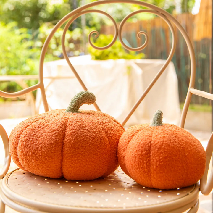 Pumpkin Boucle Cushion -- Delicors
