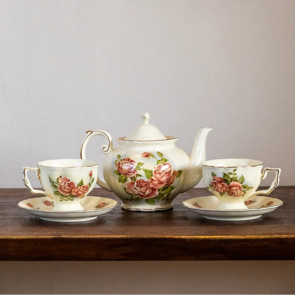 Vintage Style Ceramic Tea Set -- Delicors