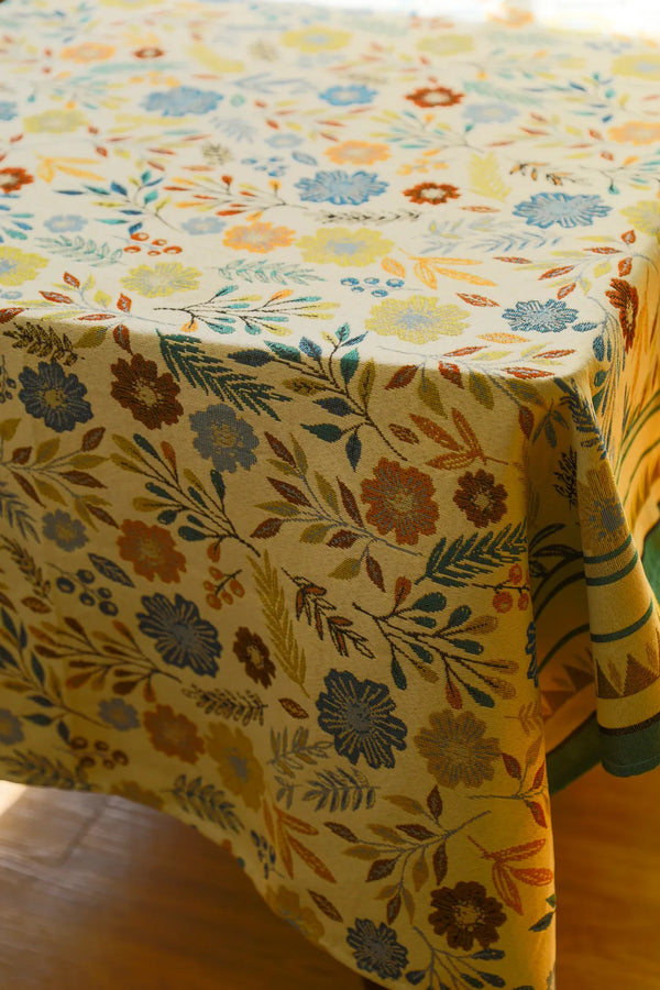 Rustic Flower Cluster Tablecloth -- Delicors