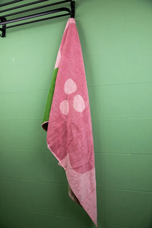 Simple Flower Towel Set-Pink - Delicors