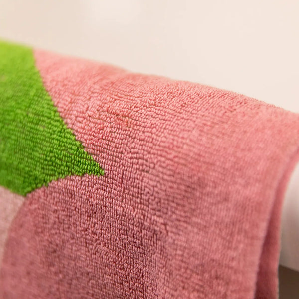 Simple Flower Towel Set-Pink - Delicors