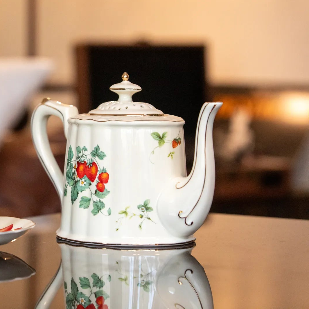 Strawberries Tea Cup & Pot