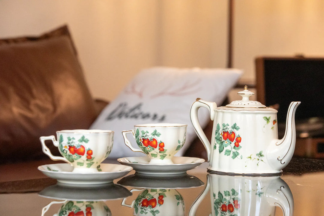 Strawberries Tea Cup & Pot