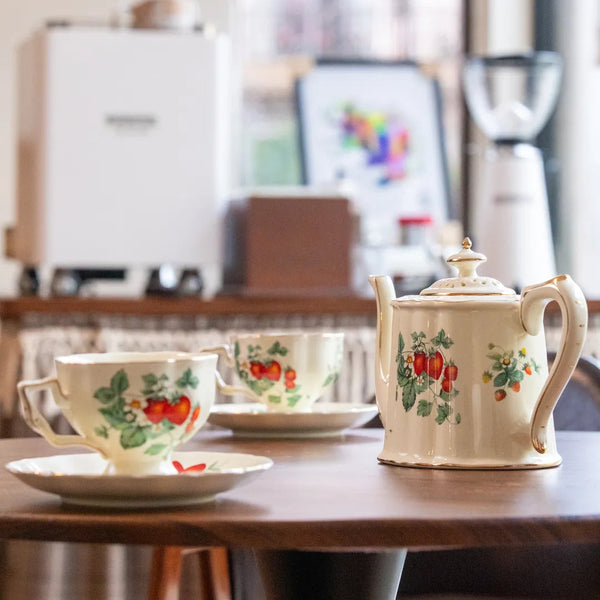 Strawberries Tea Cup & Pot