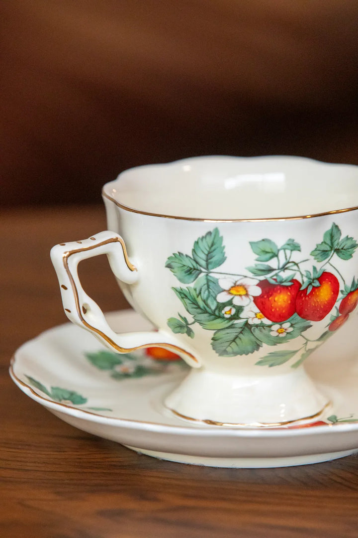 Strawberries Tea Cup & Pot