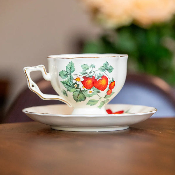 Strawberries Tea Cup & Pot