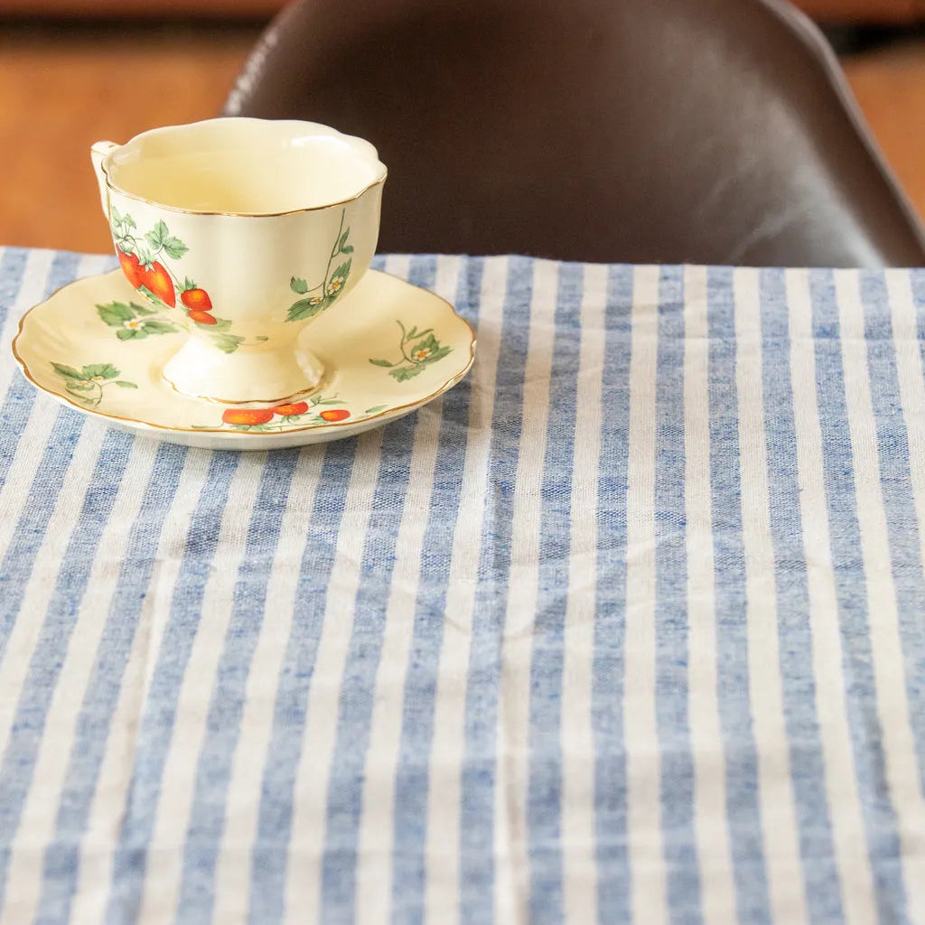 Striped Tassel Table Cloth
