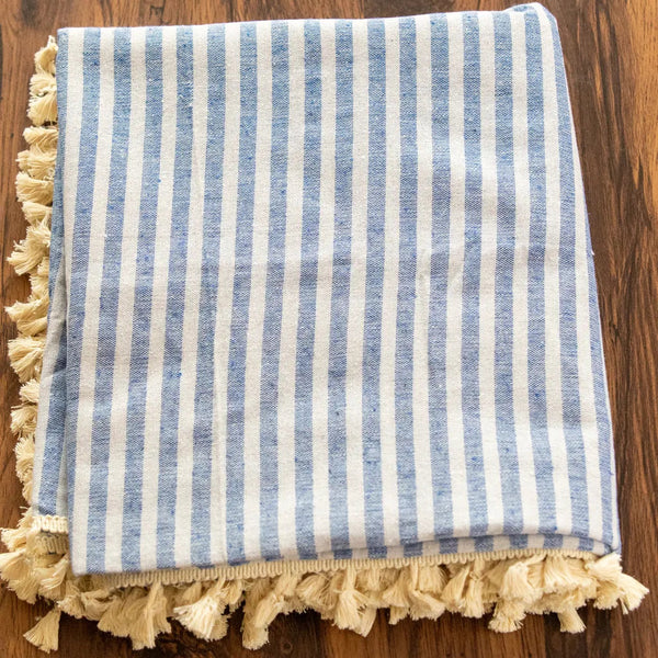 Delicors Striped Tassel Table Cloth