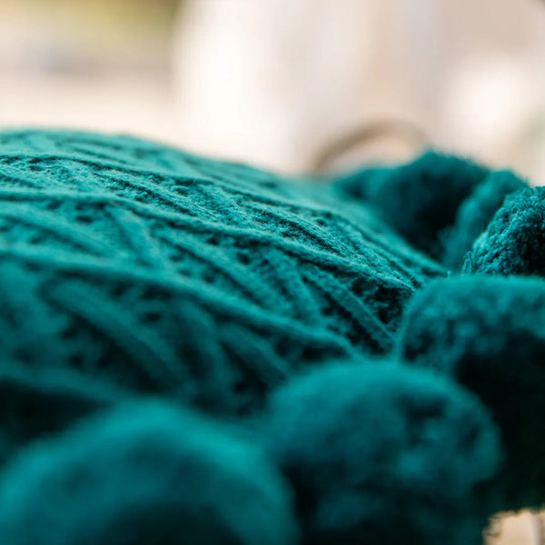Sunflower Pom Pom Cushion -- Delicors