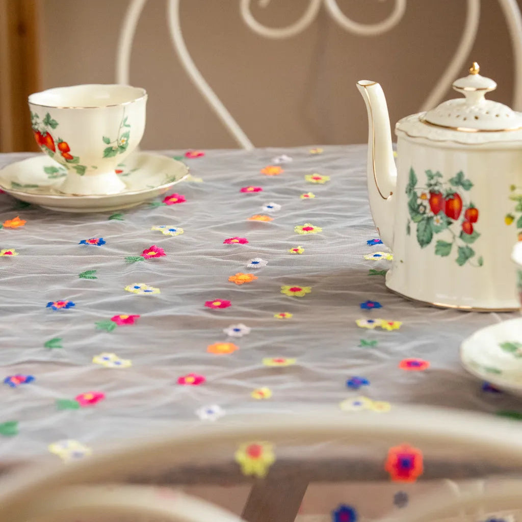 Sweeter Things Embroidered Lace Table Cloth Collection -Table Cloth- Delicors
