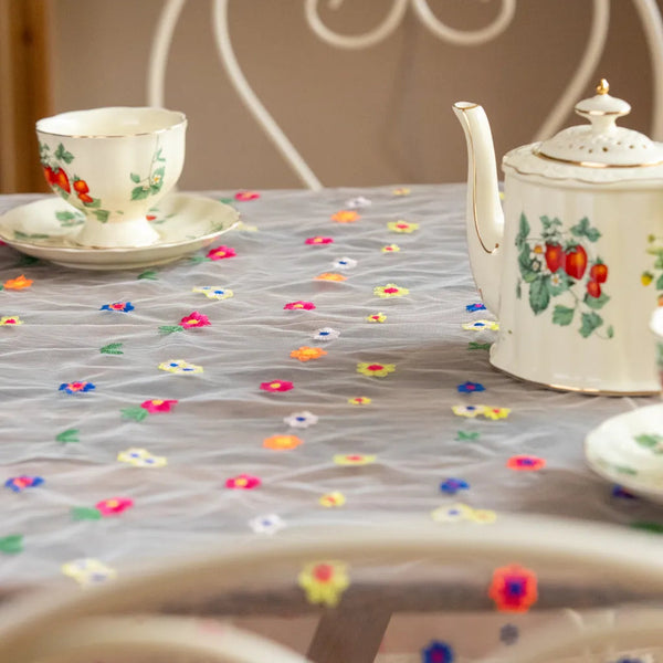 Sweeter Things Embroidered Lace Table Cloth Collection -Table Cloth- Delicors