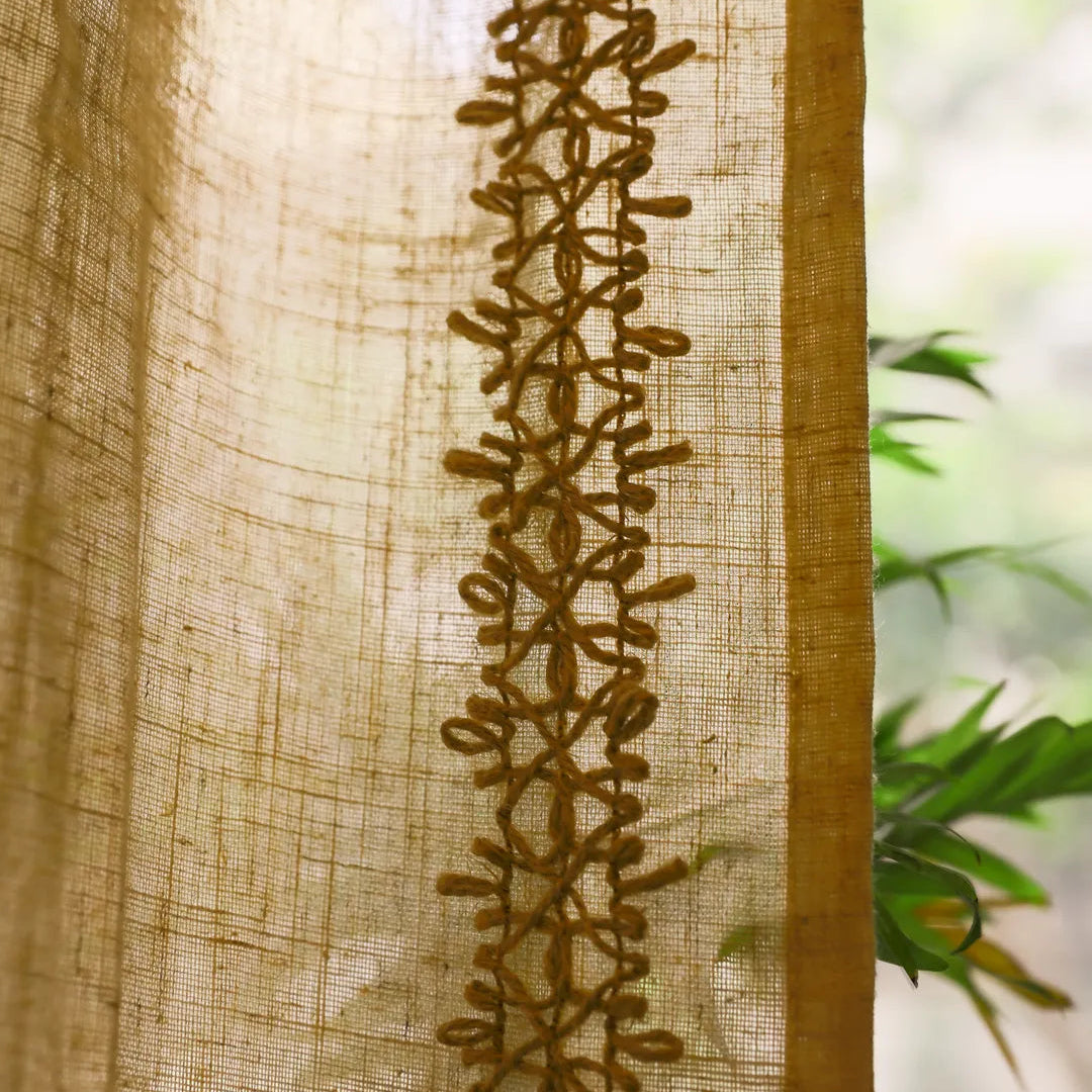 Tonal Twine Curtain -- Delicors