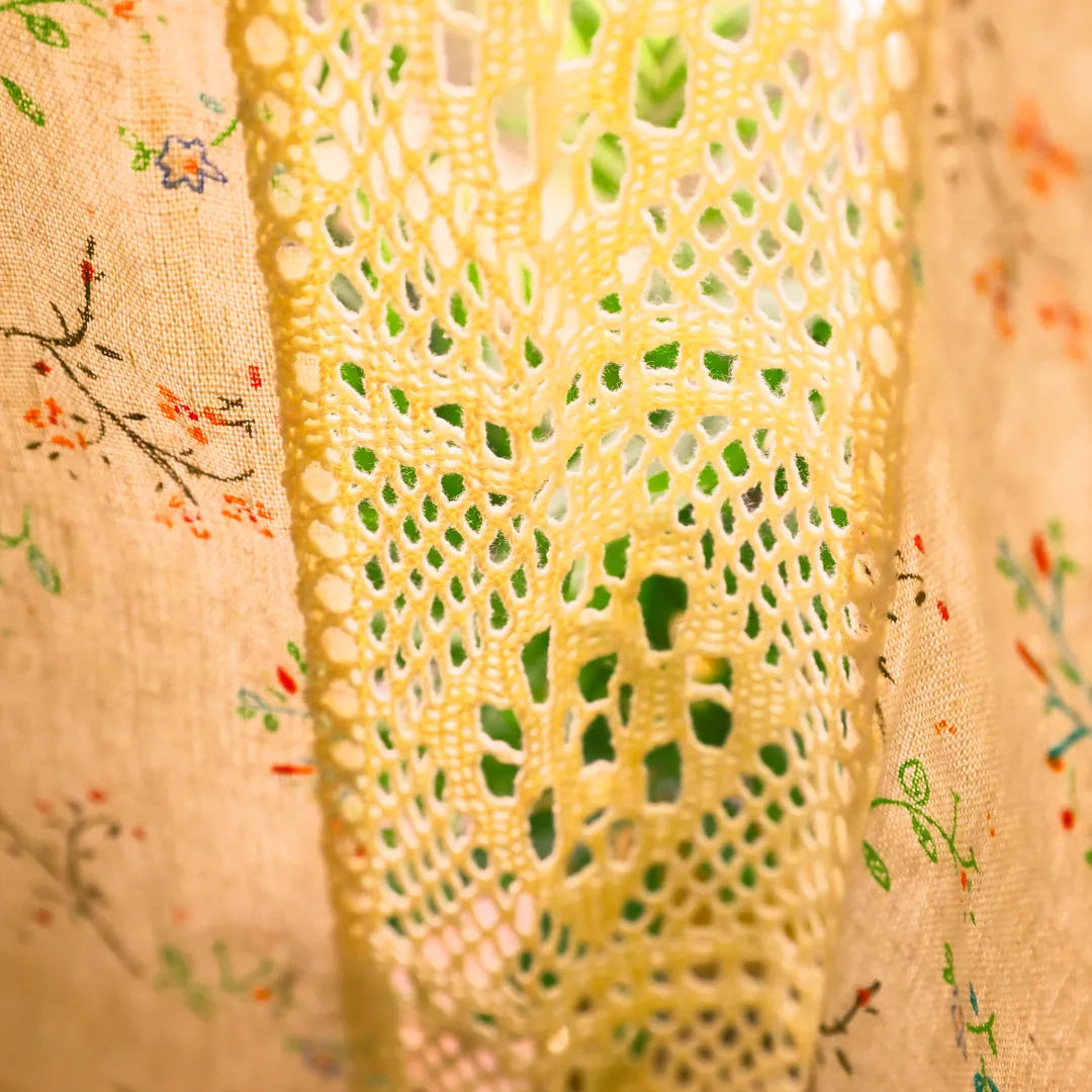Wild Floral Lace Curtain -- Delicors