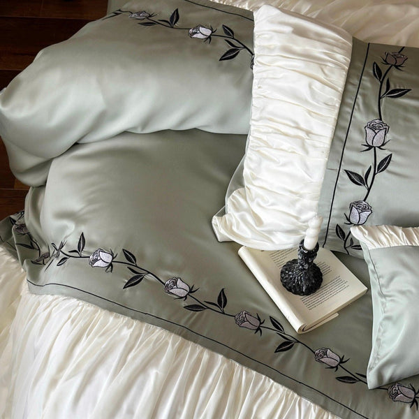 Deluxe Spring Green Rose Bedding Set - Bedding - Delicors