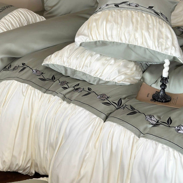 Deluxe Spring Green Rose Bedding Set - Bedding - Delicors