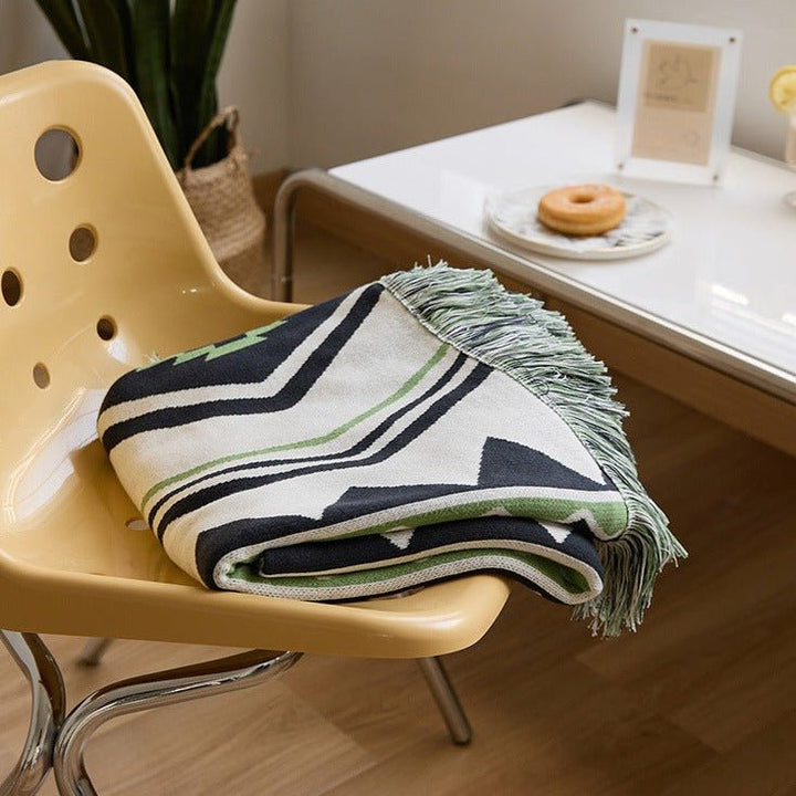Diagonal Tassel Blanket -Throw- Delicors