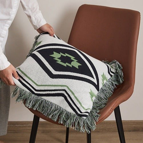 Diagonal Tassel Cushion -- Delicors