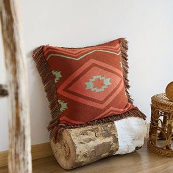 Diagonal Tassel Cushion -- Delicors