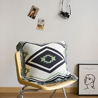 Diagonal Tassel Cushion -- Delicors
