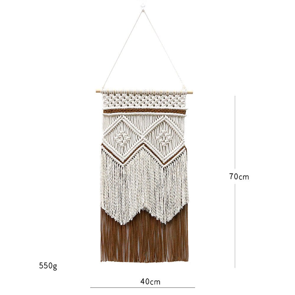 Diamond Pattern Macrame Wall Decor - Wall Art - Delicors