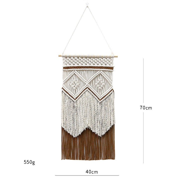 Diamond Pattern Macrame Wall Decor - Wall Art - Delicors