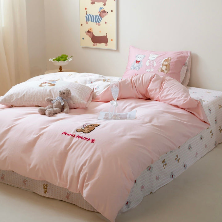 Pink Teddy Dreams Bedding Set