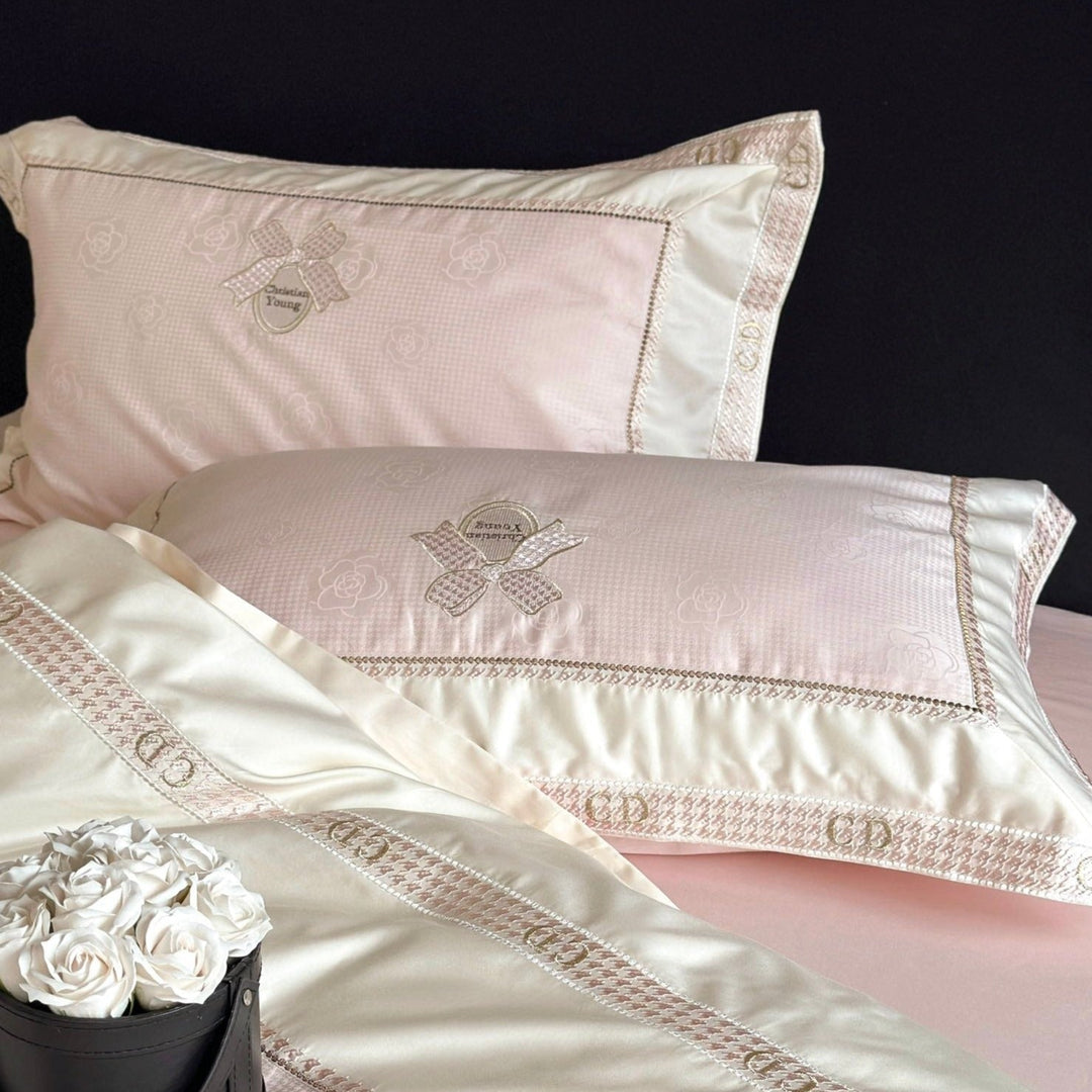 Embroidered Elegance Cozy Rose Bedding Set - Bedding - Delicors