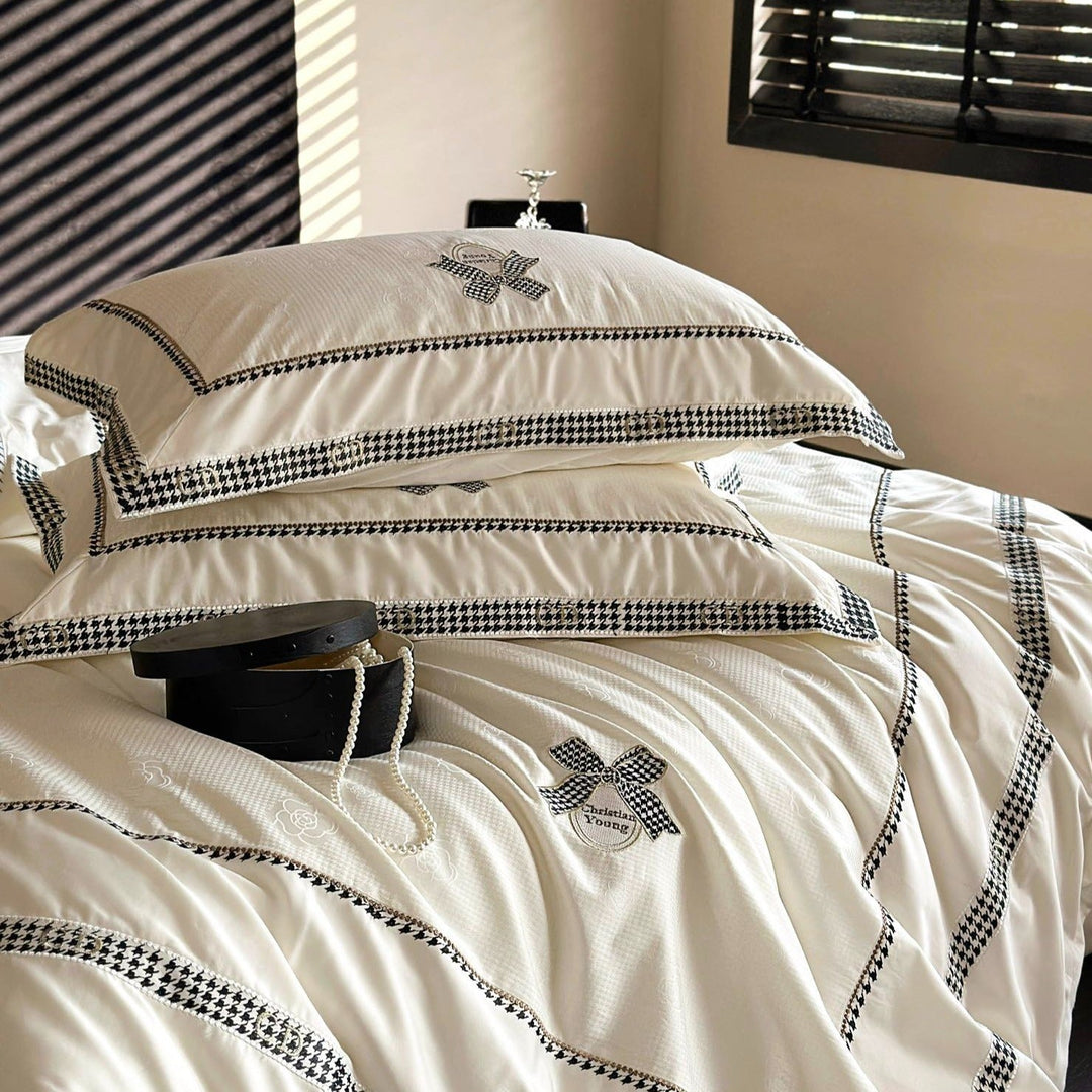 Embroidered Elegance Cozy Rose Bedding Set - Bedding - Delicors