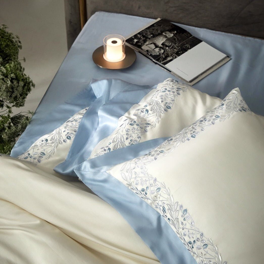 Embroidered Olive Branch Bedding Set - Bedding - Delicors