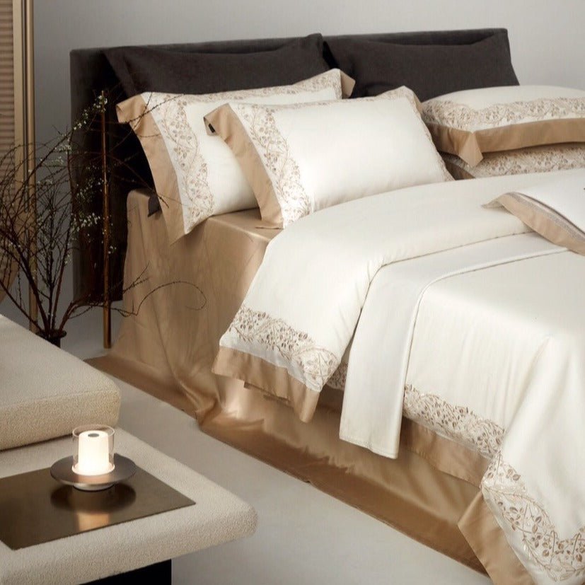 Embroidered Olive Branch Bedding Set - Bedding - Delicors