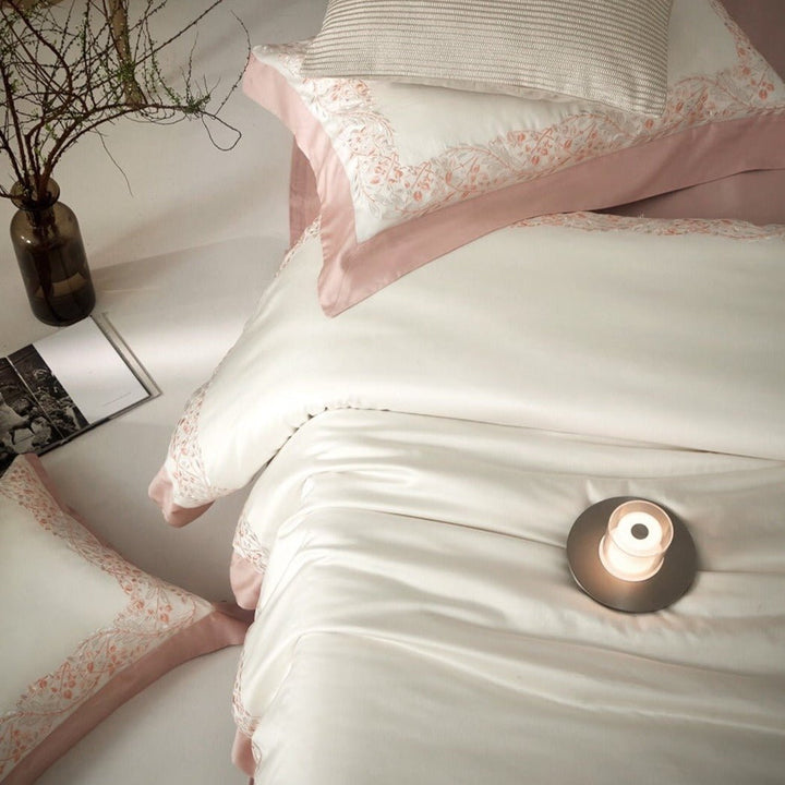 Embroidered Olive Branch Bedding Set - Bedding - Delicors