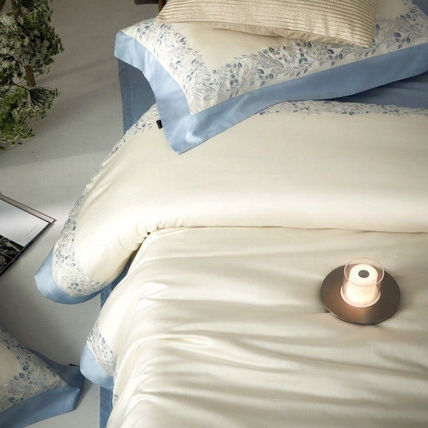 Embroidered Olive Branch Bedding Set - Bedding - Delicors