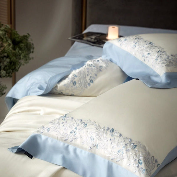 Embroidered Olive Branch Bedding Set - Bedding - Delicors