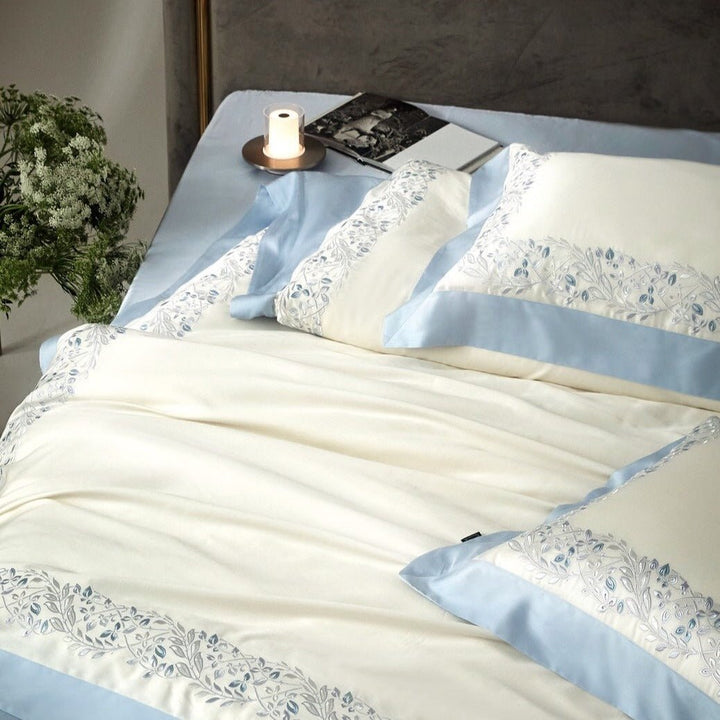 Embroidered Olive Branch Bedding Set - Bedding - Delicors