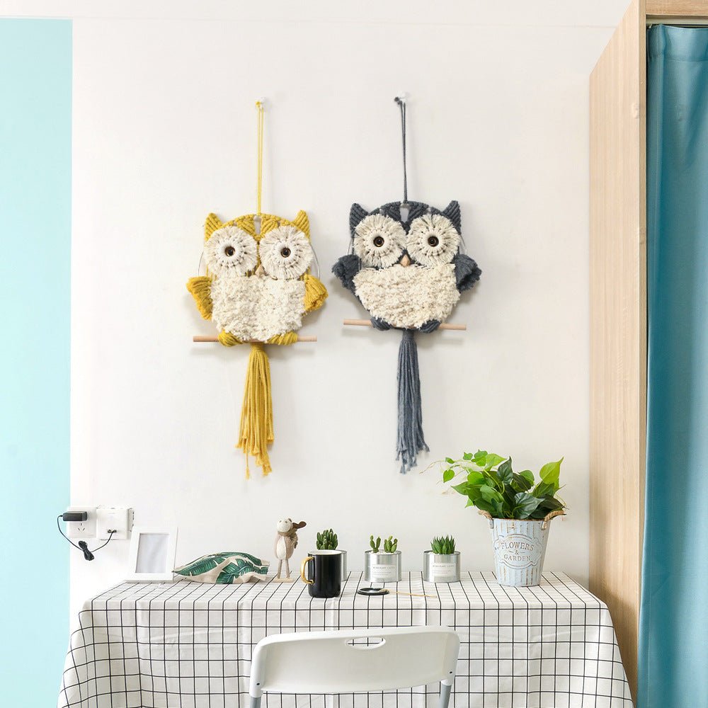 Enchanting Owl Macrame Wall Decor - Wall Art - Delicors