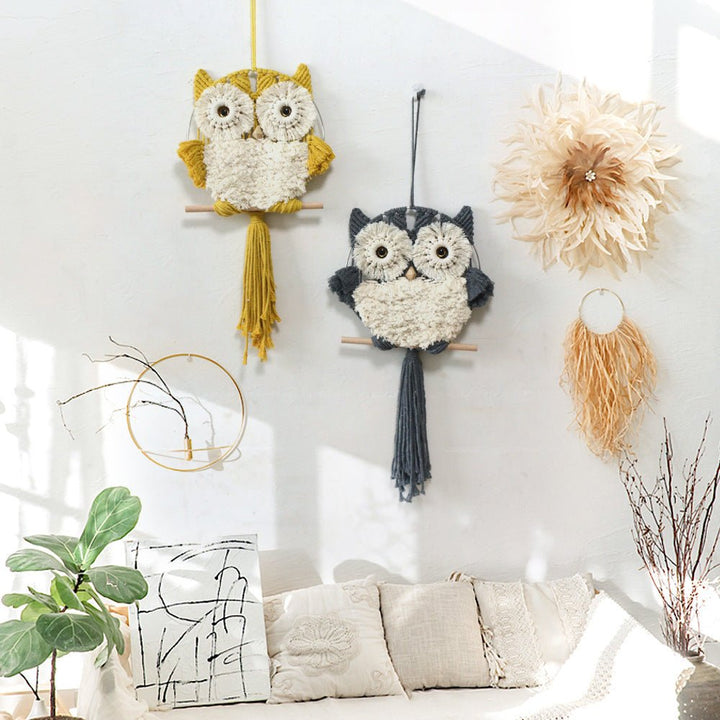 Enchanting Owl Macrame Wall Decor - Wall Art - Delicors