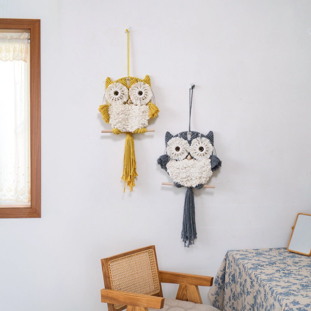 Enchanting Owl Macrame Wall Decor - Wall Art - Delicors