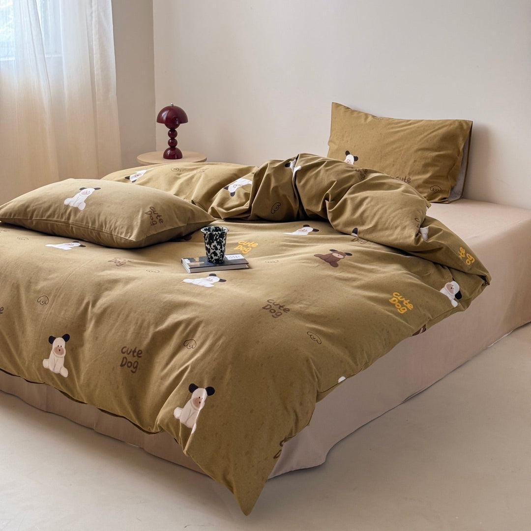 Cute Dog Print Bedding Set