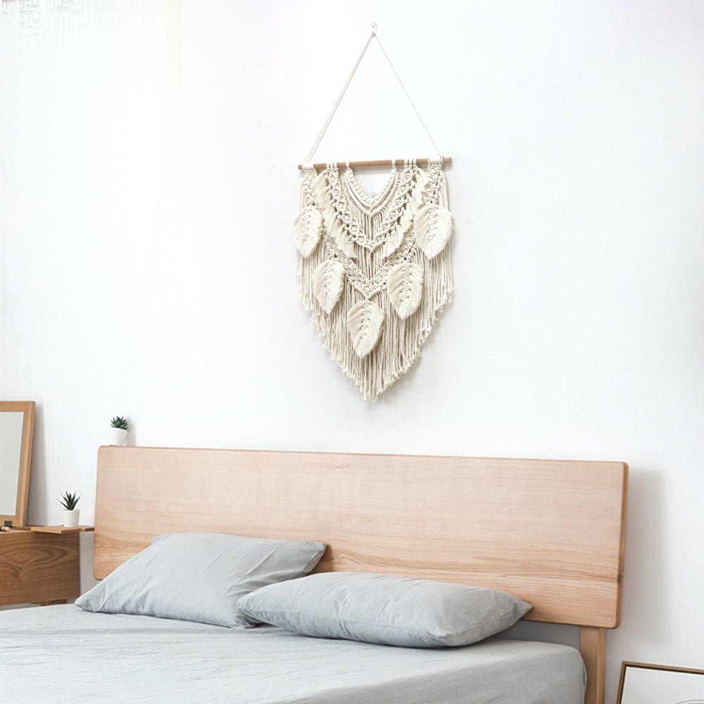 Feathered Serenity Macrame Wall Decor - Wall Art - Delicors