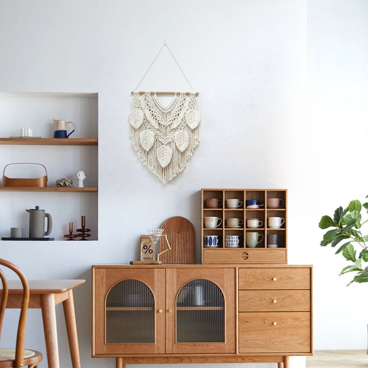 Feathered Serenity Macrame Wall Decor - Wall Art - Delicors