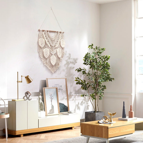 Feathered Serenity Macrame Wall Decor - Wall Art - Delicors