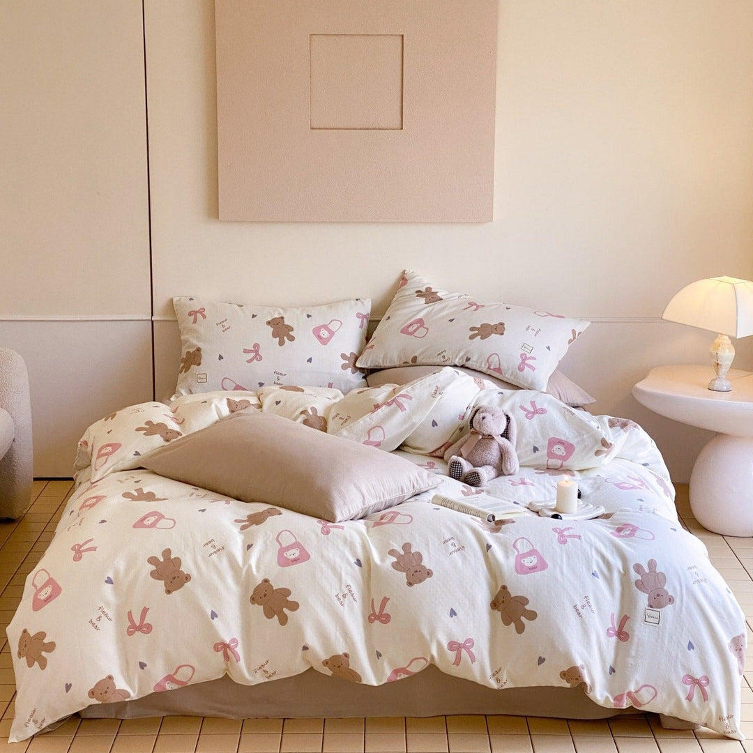 Fleaur & Bear Bedding Set - Bedding - Delicors