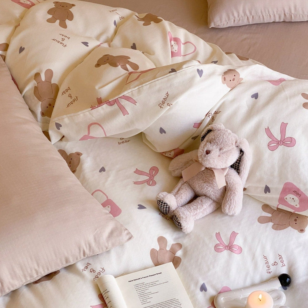 Fleaur & Bear Bedding Set - Bedding - Delicors