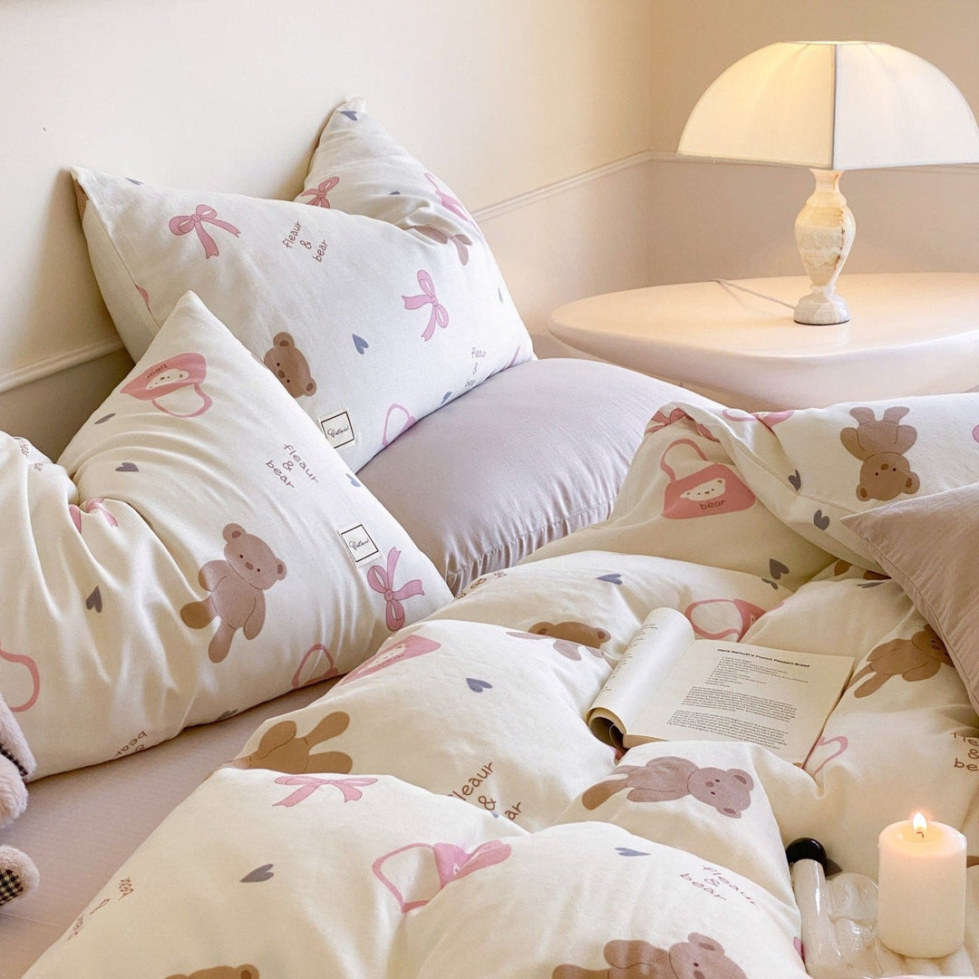 Fleaur & Bear Bedding Set - Bedding - Delicors
