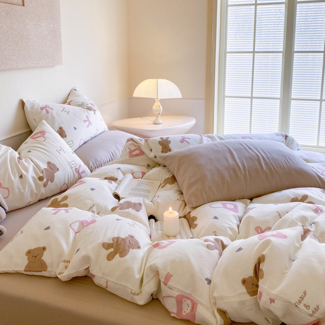 Fleaur & Bear Bedding Set - Bedding - Delicors