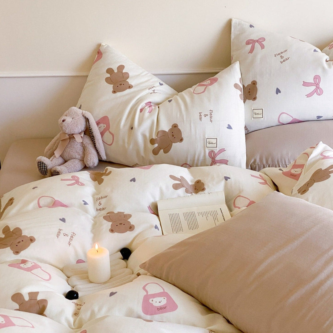 Fleaur & Bear Bedding Set - Bedding - Delicors