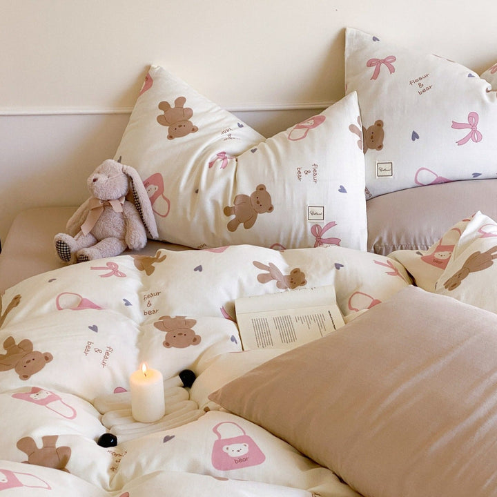 Fleaur & Bear Bedding Set - Bedding - Delicors