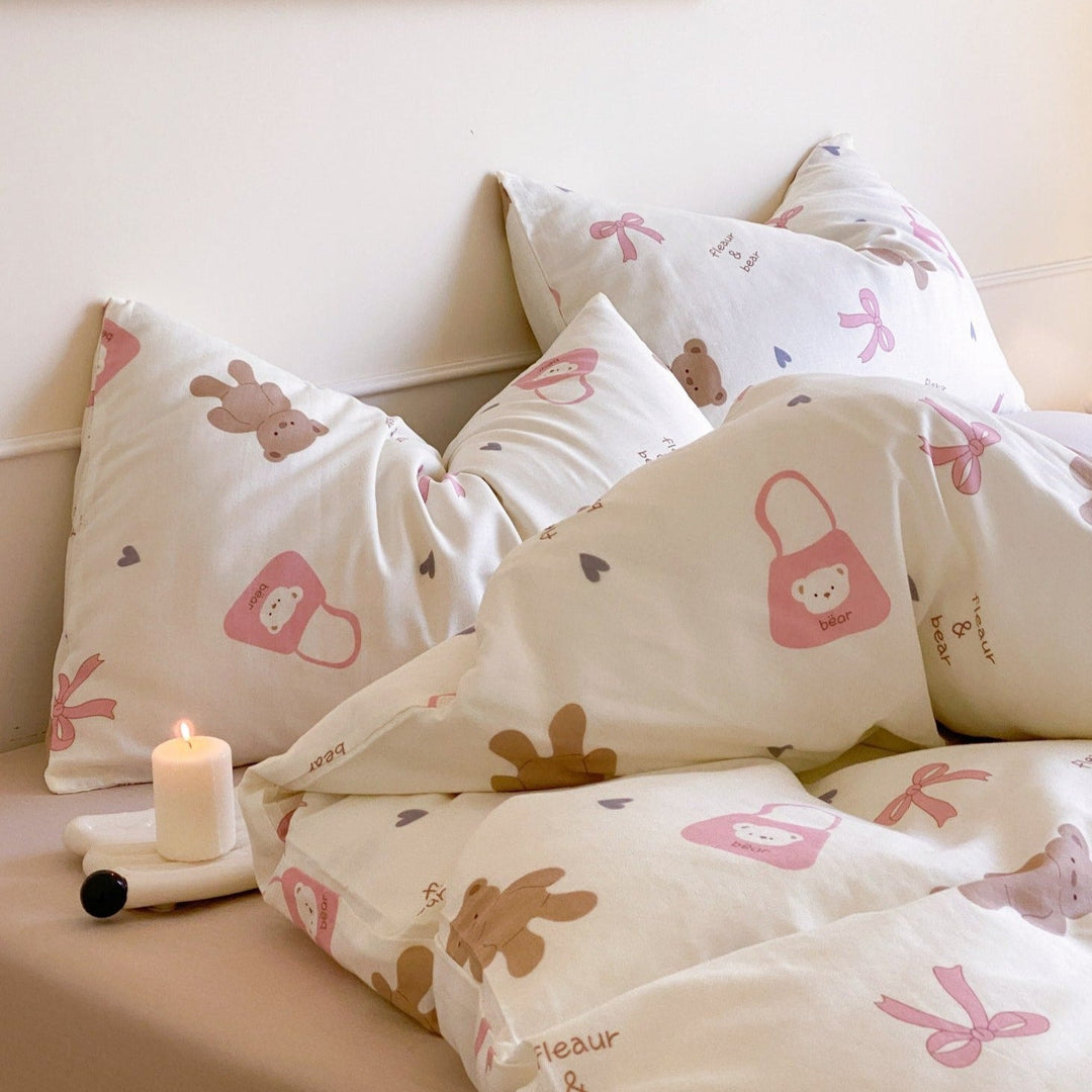 Fleaur & Bear Bedding Set - Bedding - Delicors