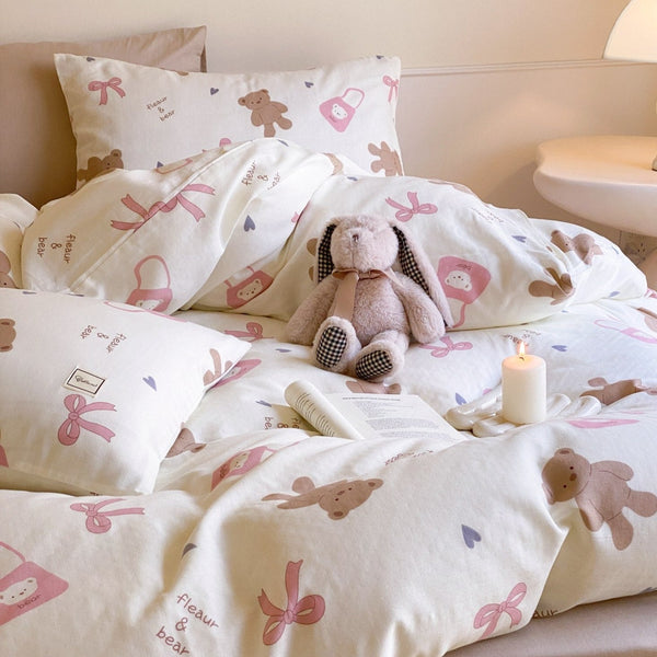 Fleaur & Bear Bedding Set - Bedding - Delicors